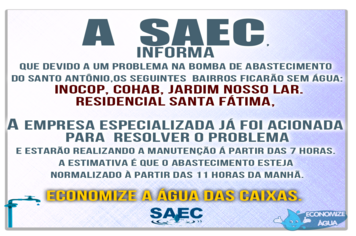 A SAEC, INFORMA ⚠️