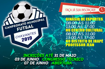 Campeonato Municipal de Futsal Masculino!