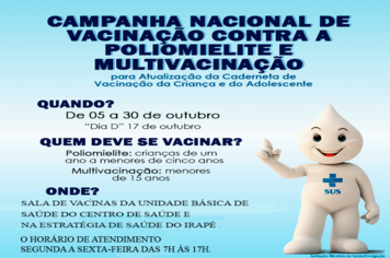 Campanha Nacional de Vacinação Contra a Poliomielite e Multivacinação