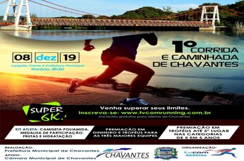 1ª Corrida e Caminhada de Chavantes. - Inscrições Abertas